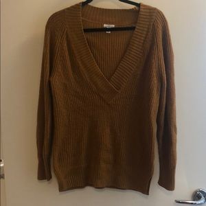 Nordstrom bp brown oversized v neck sweater